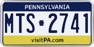 PA license plate MTS2741