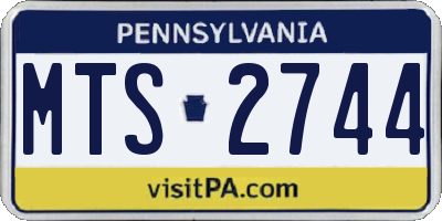 PA license plate MTS2744