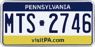 PA license plate MTS2746