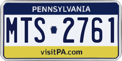 PA license plate MTS2761