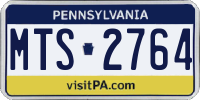 PA license plate MTS2764