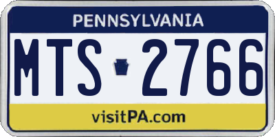 PA license plate MTS2766