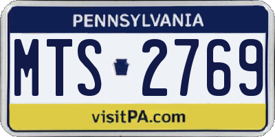 PA license plate MTS2769
