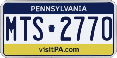 PA license plate MTS2770