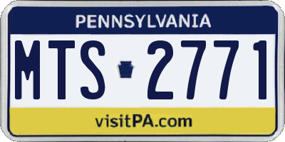PA license plate MTS2771