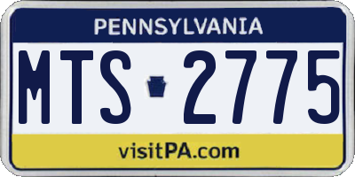 PA license plate MTS2775
