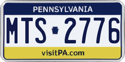 PA license plate MTS2776