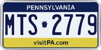 PA license plate MTS2779