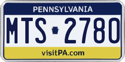 PA license plate MTS2780