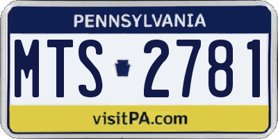 PA license plate MTS2781
