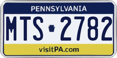 PA license plate MTS2782