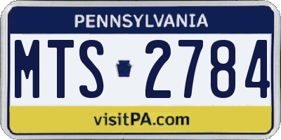 PA license plate MTS2784
