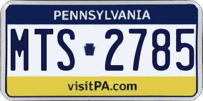 PA license plate MTS2785