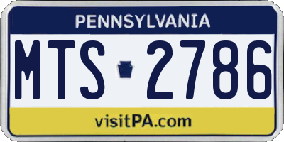 PA license plate MTS2786