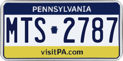 PA license plate MTS2787