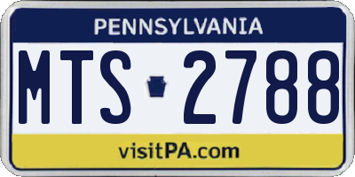 PA license plate MTS2788