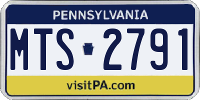 PA license plate MTS2791