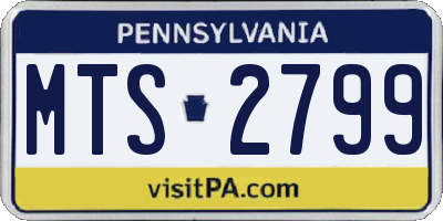 PA license plate MTS2799