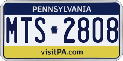 PA license plate MTS2808