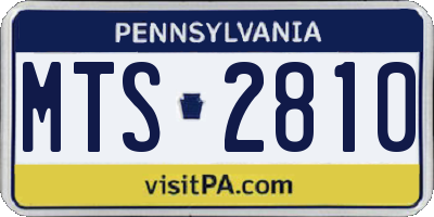 PA license plate MTS2810