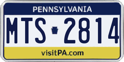 PA license plate MTS2814