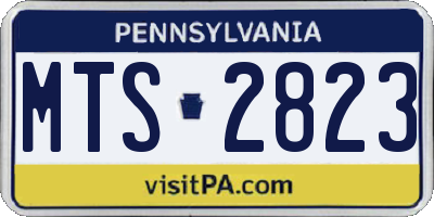 PA license plate MTS2823