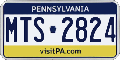 PA license plate MTS2824