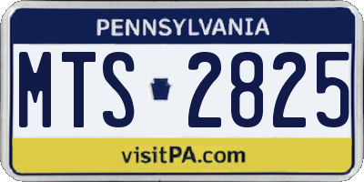 PA license plate MTS2825