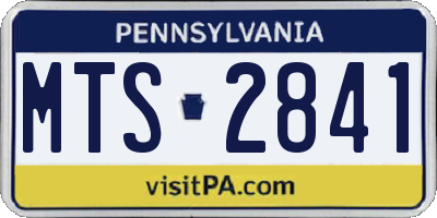 PA license plate MTS2841
