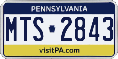PA license plate MTS2843