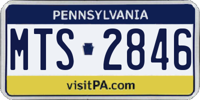 PA license plate MTS2846