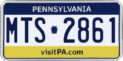 PA license plate MTS2861