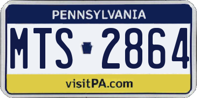 PA license plate MTS2864