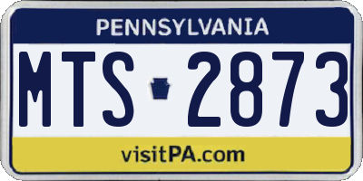 PA license plate MTS2873