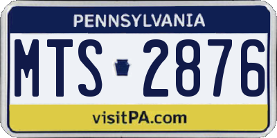 PA license plate MTS2876