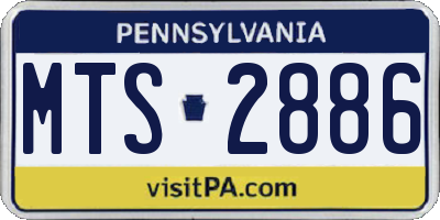 PA license plate MTS2886
