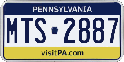 PA license plate MTS2887