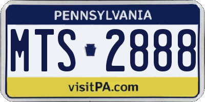 PA license plate MTS2888