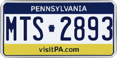 PA license plate MTS2893