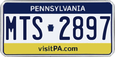 PA license plate MTS2897