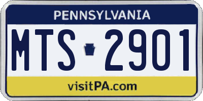PA license plate MTS2901