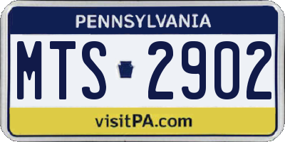 PA license plate MTS2902