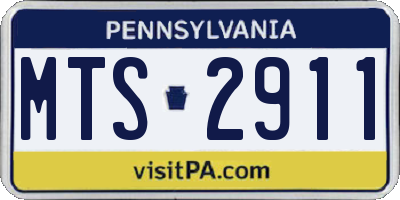 PA license plate MTS2911