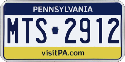 PA license plate MTS2912