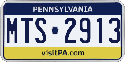 PA license plate MTS2913