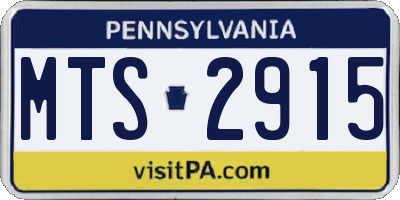 PA license plate MTS2915