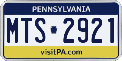 PA license plate MTS2921