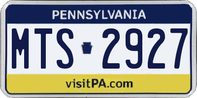 PA license plate MTS2927