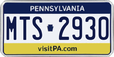 PA license plate MTS2930