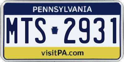 PA license plate MTS2931
